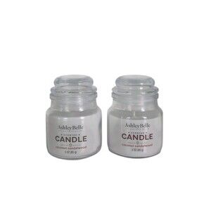 Ashley Belle Scented Candle Coconut Sandalwood 3 oz Each ~ 2PK